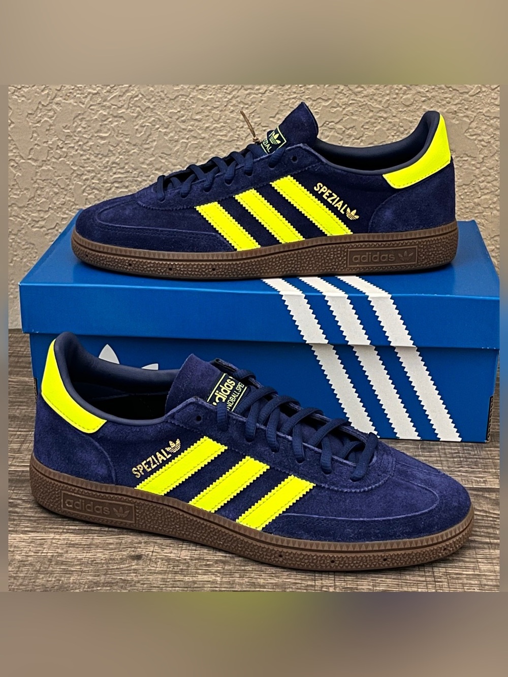Adidas Handball Spezial Men's Victory Blue Color Suede Shoes Size-8